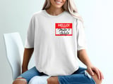 Hello My Name Is Mike's Wife T-Shirt, Funny Wife Life Shirt, Sarcastic Tee, Gift for Her, Newlywed Anniversary Top thumbnail 6