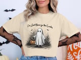 Whimsical Candy Ghost Halloween T-Shirt thumbnail 1