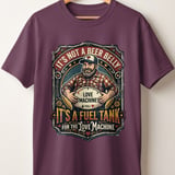 Funny Dad Bod T-Shirt, Love Machine Fuel Tank Tee, Beer Belly Joke Shirt, Husband Gift, Father's Day, Mechanic & Biker Style Shirt thumbnail 8