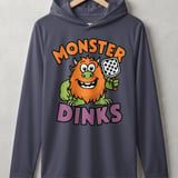 Pickleball Sport-Tek Performance Hood, Monster Dinks Graphic, Sun Defense Court Layer, Lightweight Hoodie thumbnail 2