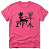 Cozy Bookish Cat Tee thumbnail 4