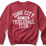 Pickleball Gildan Crewneck Sweatshirt, Dink City Est. 1965 Pickleball Club, Court Warm Up Fleece thumbnail 5