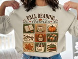 Fall Reading Essentials Art Print, Cozy Autumn Bookish Decor, Book Lover Gift, Vintage Cottagecore Fall Aesthetic, Cute Bookworm Wall Art thumbnail 2