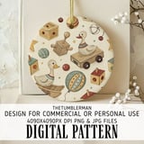 Watercolor Toybox Charm Digital Size Bundle Png thumbnail 3