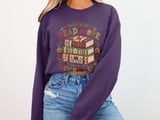 Read More Worry Less Tee or Sweatshirt, Faux Patchwork Design thumbnail 13