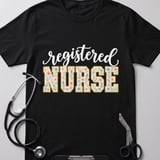 Floral Registered Nurse Tee thumbnail 5