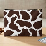 Cute Cow Print Laptop Sleeve, Brown White Spotted Bovine Aesthetic Accessory Pouch, Farm Animal Tech Case, Unique Gift thumbnail 12