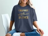 I Destroy Silence Trombone Graphic Tee thumbnail 4