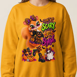 Sally the Squirrel Stylish Halloween Sweatshirt thumbnail 2