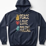 Pickleball Gildan Fleece Hoodie, Peace Love Pickleball Vintage Graphic, Court Pullover thumbnail 6