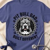 Pit Bull Dad Built Different Tee | Pit Bull Dad Shirt | Pittie Dad Gift | Dog Dad Apparel thumbnail 11