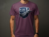 F35 Lightning II Fighter Jet T-Shirt, Military Aviation Stealth Graphic Tee, Air Force Pilot Squadron Shirt, Aviator Gift for Him thumbnail 3