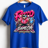 Rocco Rhino Game On Youth Gaming T-Shirt, Boys Girls Gamer Tee, Pink Streetwear Graphic Shirt, Pixo League thumbnail 7