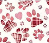 Digital Pattern Bundle, Paw Print, Heart, Seamless Repeat Pattern, Commercial Use, Digital Paper, Pet Lovers, Fabric Design, Cute Pattern thumbnail 8