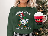 Festive Goose On The Loose Sweatshirt thumbnail 3