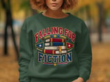 Falling For Fiction Sweatshirt, Bookish Hoodie, Dark Academia Tote Bag, Vintage Reading Crewneck, Cute Book Lover Gift For Readers thumbnail 10
