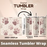 Cozy Paw Print Pattern Digital Size Bundle Png thumbnail 7