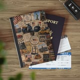 Vintage USA Travel Collage Passport Cover thumbnail 4