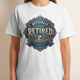 Officially Retired T-Shirt, Faux Gold Print Retirement Gift for Men, Celebrating Freedom Tee, Vintage Retirement Party Shirt thumbnail 5