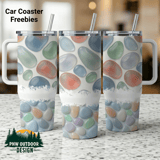 40oz Tumbler Sublimation Wrap, Seamless Pebble Digital Paper, Distressed Tapered Design, Abstract Stones Pattern, Print File thumbnail 1
