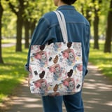 IPhone Tough Cases Tote Bag Throw Pillow: Student Design, Books, Floral, Back To School thumbnail 6