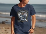 US Navy Sailor T-Shirt, Patriotic Military Veteran Gift for Him, American Flag Navy Anchor Tee, Ship & Lighthouse Graphic Shirt thumbnail 4