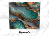 20 oz Agate Tumbler Wrap, Teal Green Stone Sublimation Design, Straight Tapered Tumbler png, Digital Download for Tumblers thumbnail 4