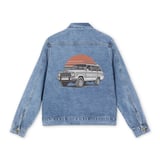 Grand Wagoneer Denim Jacket, Waggy SUV Image, Retro Car Print, Denim Jacket Design, Misc Products, Classic Automotive Artwork, Car Lover thumbnail 3
