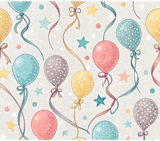 Digital Balloon Pattern, Digital Stars Pattern, Balloon Bundle, Birthday Balloon Pattern, Party Balloon Pattern, Festive Balloon Digital thumbnail 8