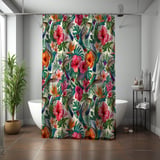 Hummingbird Oasis Botanical Shower Curtain thumbnail 7