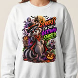 Randy the Raccoon Spooky Halloween Sweatshirt thumbnail 7