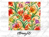20oz Tumbler Sublimation Seamless Tapered PNG, Vibrant Daylily Floral Digital Design, Free Car Coasters Included, Instant Download thumbnail 13