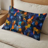 Vibrant Mosaic African Print Throw Pillow thumbnail 9