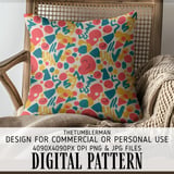 Digital Pattern, Digital Bundle, Abstract Art Print, Seamless Repeat Pattern, Colorful Shapes, Fabric Design, Commercial Use License thumbnail 5
