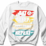 Pickleball Gildan Crewneck Sweatshirt, Eat Sleep Pickleball Repeat, Court Warm Up thumbnail 2