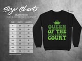 Pickleball Gildan Crewneck Sweatshirt, Queen of the Pickleball Court, Retro Court Warm Up Pullover thumbnail 11