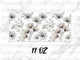 X-ray Flower Mug Sublimation Wrap, Ethereal Botanical Digital Design for 11oz 15oz Cup, Minimalist Ghosted Floral PNG, Instant Download thumbnail 13