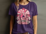 Faux Patchwork Faith Over Fear Tee thumbnail 16