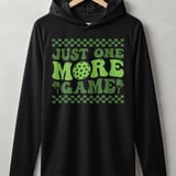 Pickleball Sport-Tek Performance Hood, Just One More Game, Lightweight Hoodie thumbnail 1