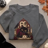 Cozy Coffee Cat Tee or Sweatshirt thumbnail 14