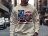 Grand Wagoneer T-Shirt, FSJ Car, American Flag Tee, Classic Car Shirt, Off Road Vehicle Apparel, Patriotic Graphic Design thumbnail 6