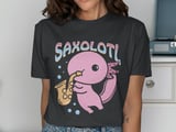Saxolotl Axolotl Saxophone Graphic T-Shirt thumbnail 13
