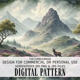 Ethereal Highland Stag Digital Size Bundle Png thumbnail 2