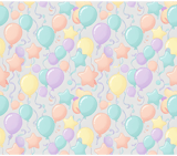 Digital Balloons Pattern, Stars, Party, Pastel Colors, Cute Balloons Clipart, Digital Paper, Digital Bundle Pattern, Seamless Pattern thumbnail 8