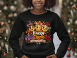 Happy Hallothanksmas Kids Sweatshirt Toddler Long Sleeve Baby  thumbnail 1