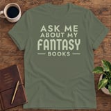 Ask Me About My Fantasy Books Softstyle Tee thumbnail 1