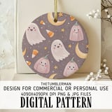 Kawaii Ghost & Pumpkin Wonderland Digital Size Bundle Png thumbnail 3