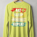 Pickleball Sport-Tek Long Sleeve Tee, Eat Sleep Pickleball Repeat, Performance Sun Shield Shirt thumbnail 9