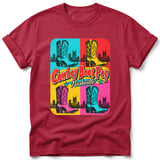 Cowboy Boot Pop ~ Comfort Colors Premium Tee thumbnail 2