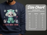 Cute Poodle Skeleton Costume Sweatshirt, Kids Halloween Cozy Pullover, Adorable Ghost Companions Design, adult and kid size t-shirts thumbnail 6